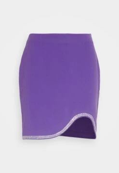NA-KDJANKA POLLANI STRASS CURVED EDGE MINI SKIRT - Minikjol - Purple -Wal C Stil Butik fb11087d34fc454b8615f38b6de5183a
