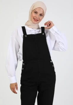 ModanisaBENIN - Overall / Jumpsuit - Black -Wal C Stil Butik fc3ab00bfaa3434fac1fc1cf005ea157