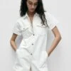 PULL & BEAR PULL&BEAROverall / Jumpsuit - White -Wal C Stil Butik fc4ca75c75a04e13beef8d38125e50cb