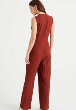 WE FashionMET STRUCTUUR - Overall / Jumpsuit - Brown -Wal C Stil Butik fc50d8f649fc448792b5a48ca6383aba
